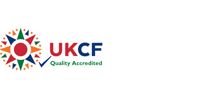 UKCF logo with a check or tick symbol and the words 'quality accreditation'