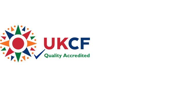 UKCF logo with a check or tick symbol and the words 'quality accreditation'