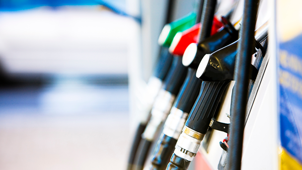 photo of fuel pumps at a petrol station